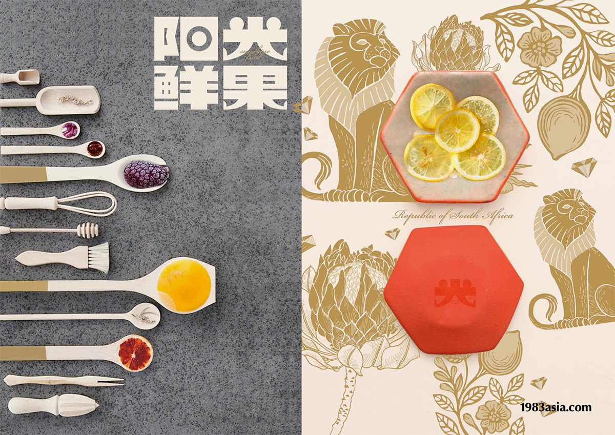 陽光鮮果品牌形象設計  應用展示