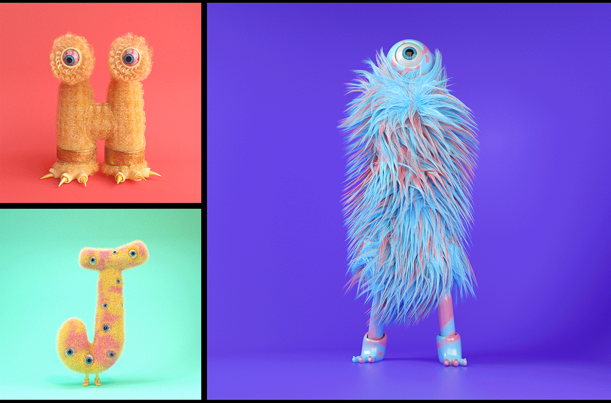 “Furry Alphabet”吉祥物品牌設計形象  字母吉祥物設計展示