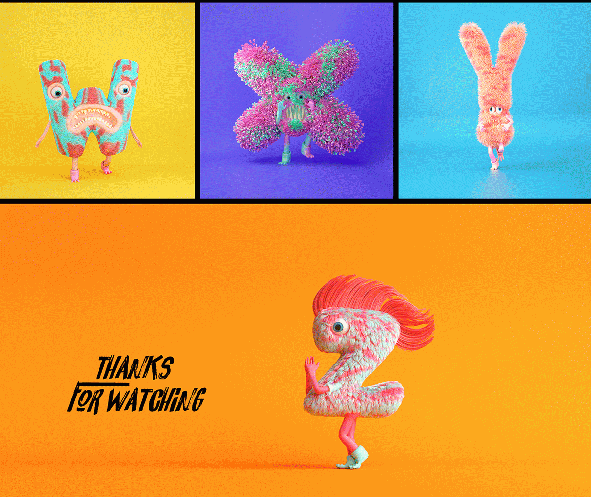 “Furry Alphabet”吉祥物品牌設計形象  吉祥物設計展示