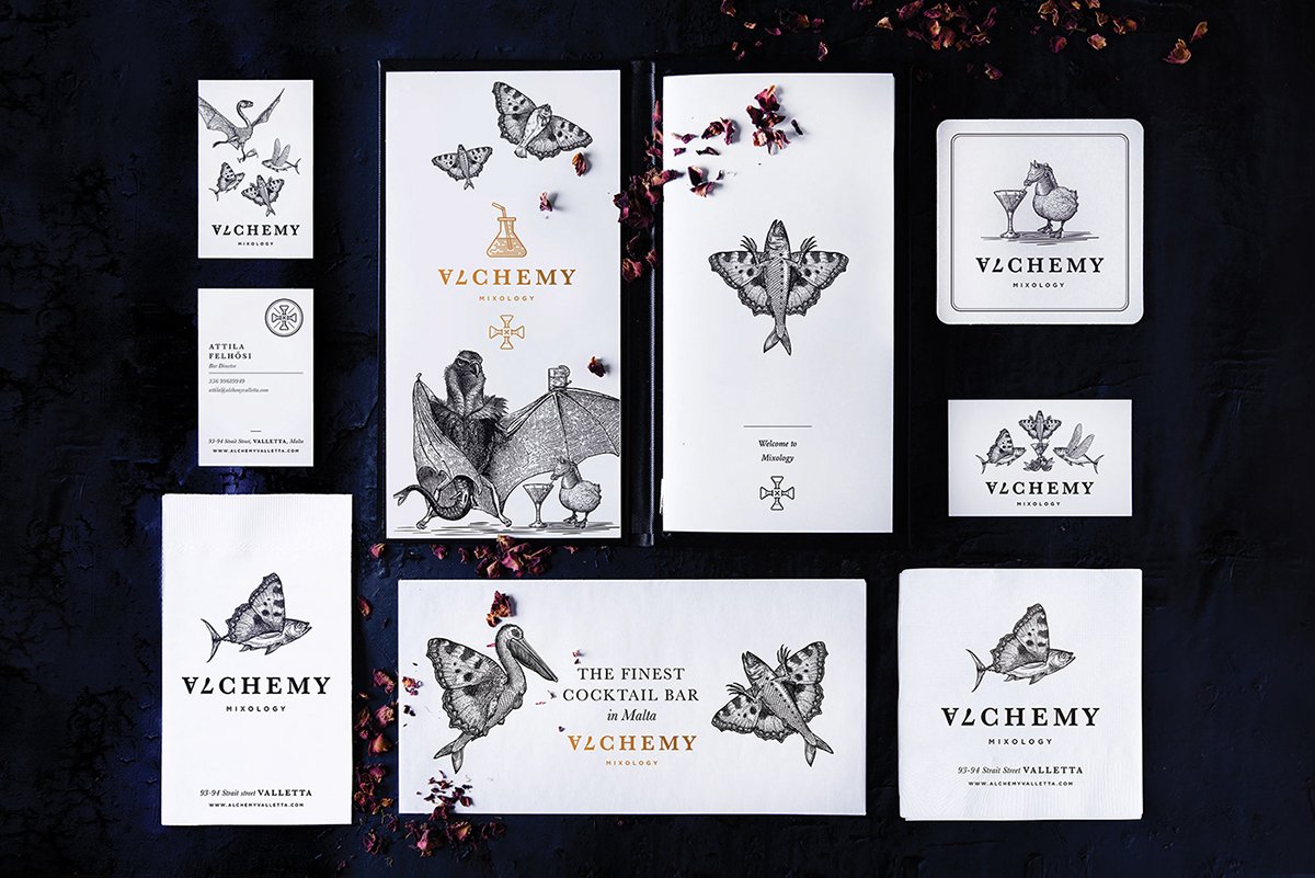 Alchemy Bar雞尾酒酒吧品牌設計欣賞,酒吧品牌設計，餐飲品牌設計，酒吧品牌策劃，酒吧品牌全案策劃，餐飲品牌策劃，深圳品牌設計，深圳品牌策劃，深圳品牌全案策劃，深圳品牌形象塑造，深圳包裝設計的，左右格局