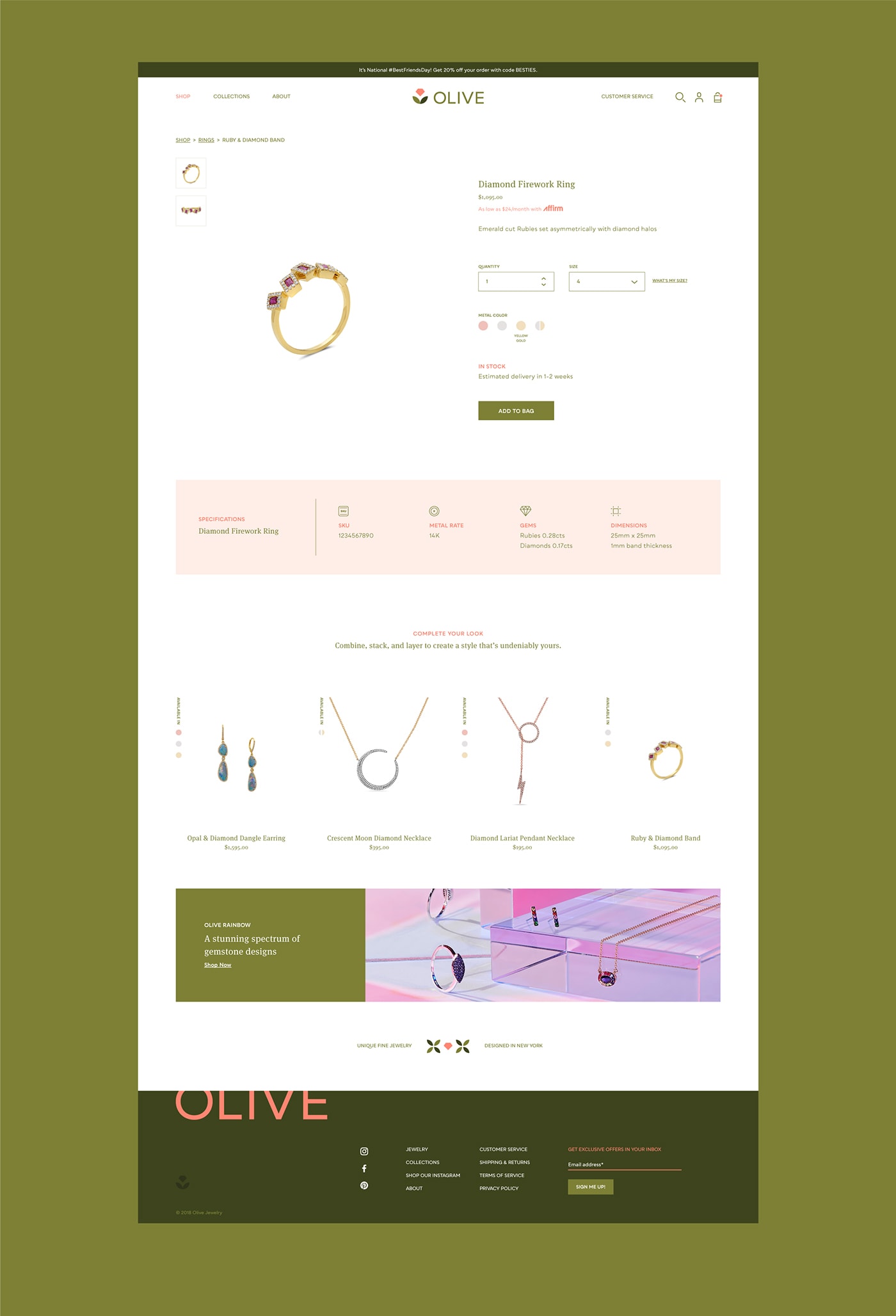 Olive高級奢華珠寶創業公司品牌戰略定位案例，珠寶品牌設計，網站設計，品牌設計公司，品牌戰略定位，左右格局