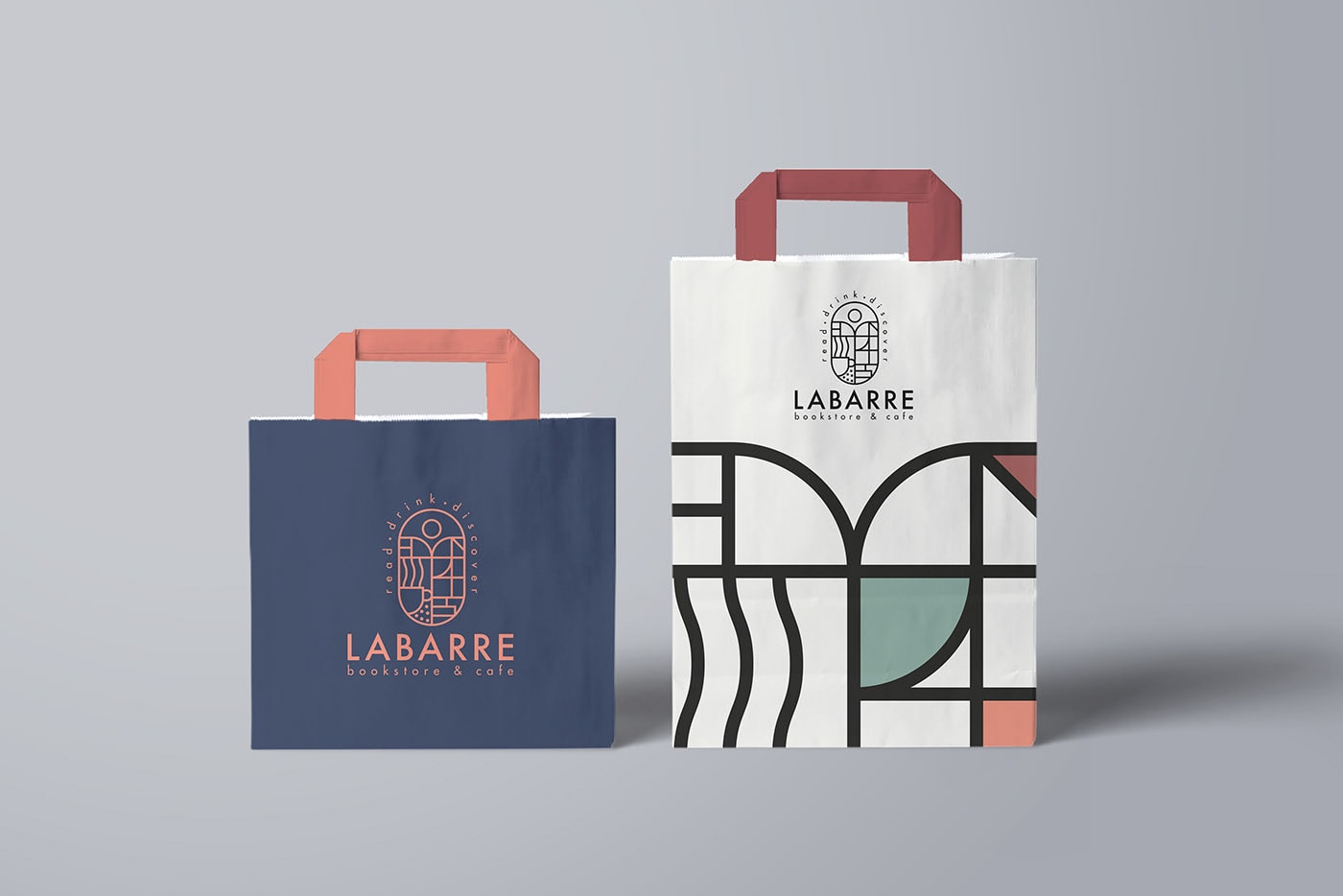 個性化Labarre書店和咖啡館品牌設計，餐飲品牌設計，餐飲品牌策劃，深圳品牌設計，左右格局