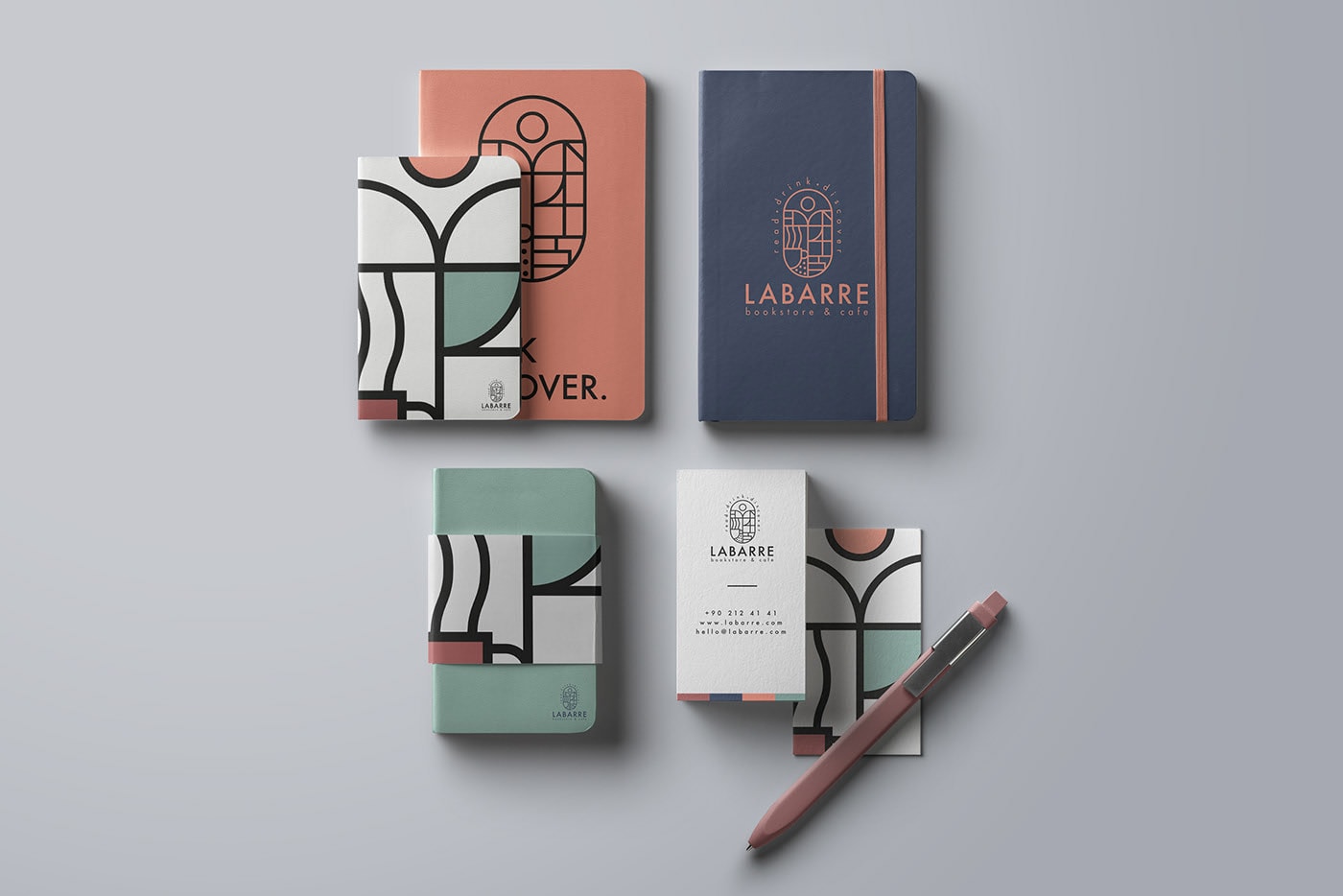 個性化Labarre書店和咖啡館品牌設計，餐飲品牌設計，餐飲品牌策劃，深圳品牌設計，左右格局