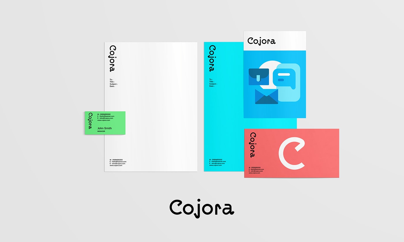Cojora 軟件開發公司品牌形象設計，科技品牌設計，企業形象設計，深圳品牌設計，左右格局