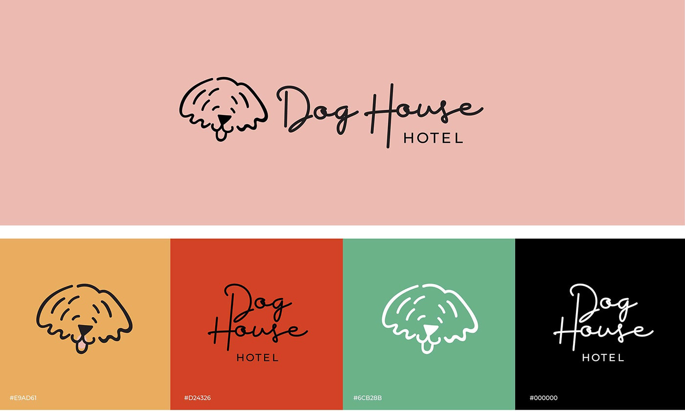 Dog House 創(chuàng)意主題酒店品牌形象設(shè)計(jì)案例，主題酒店品牌設(shè)計(jì)，品牌形象策劃，深圳品牌設(shè)計(jì)，左右格局