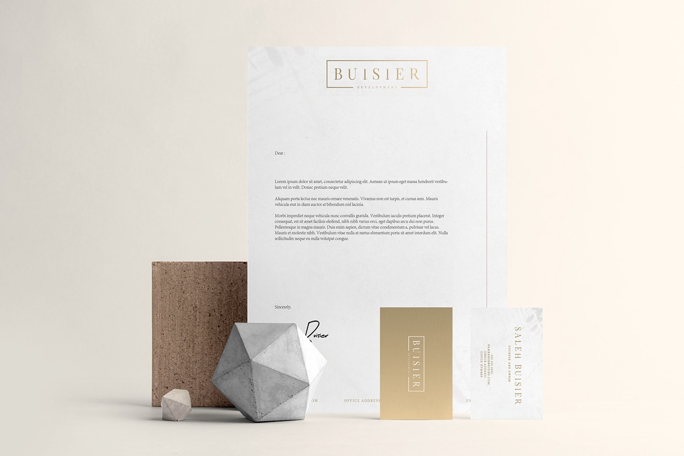 Buisier 精品房地產開發公司品牌形象設計，建筑品牌設計，企業形象設計，深圳品牌設計，左右格局