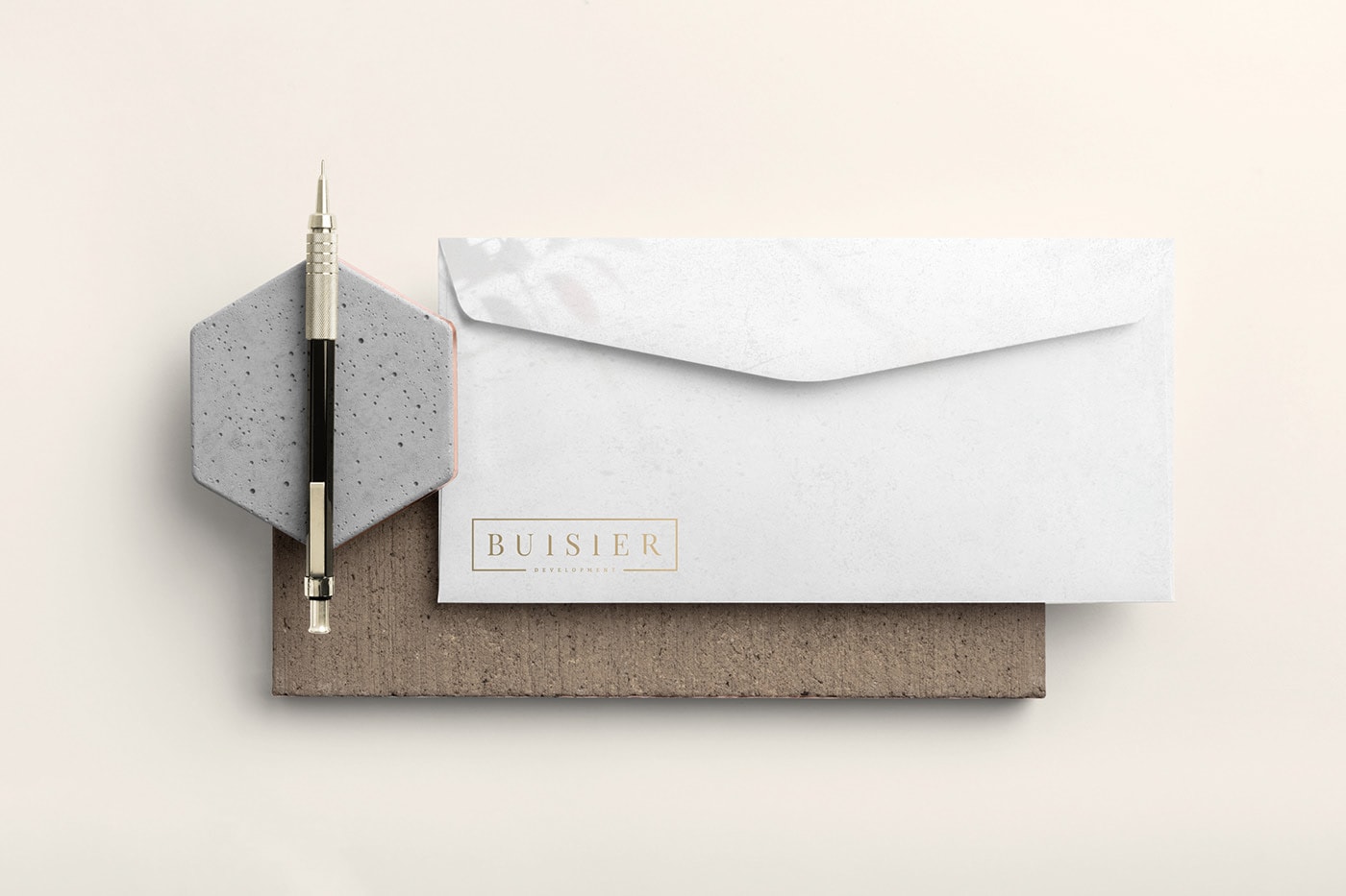 Buisier 精品房地產開發公司品牌形象設計，建筑品牌設計，企業形象設計，深圳品牌設計，左右格局